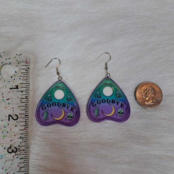 Ouija Board Acrylic Earrings - Picture 2 of 2